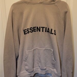 Essentials Beige Unisex Hoodie